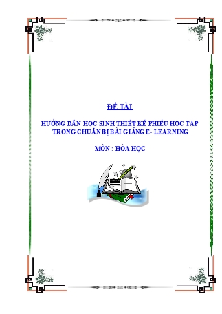 Sáng kiến kinh nghiệm Hướng dẫn học sinh thiết kế phiếu học tập trong chuẩn bị bài giảng E-Learning