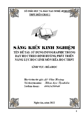 Sáng kiến kinh nghiệm Sử dụng Infographic trong dạy học theo định hướng phát triển năng lực học sinh môn Hóa học THPT