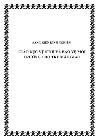 Sáng kiến kinh nghiệm Giáo dục vệ sinh và bảo vệ môi trường cho trẻ Mẫu giáo