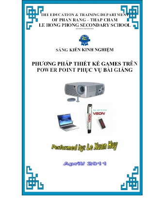 Sáng kiến kinh nghiệm Phương pháp thiết kế games trên PowerPoint phục vụ bài giảng