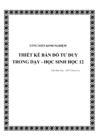 Sáng kiến kinh nghiệm Thiết kế bản đồ tư duy trong dạy  học Sinh học 12