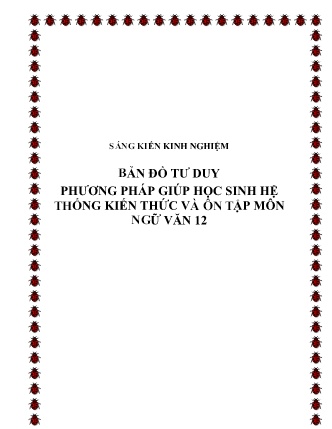 SKKN Bản đồ tư duy phương pháp giúp học sinh hệ thống kiến thức và ôn tập môn Ngữ Văn 12
