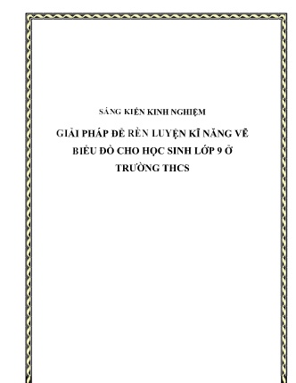 SKKN Giải pháp để rèn luyện kĩ năng vẽ biểu đồ cho học sinh Lớp 9 ở Trường THCS