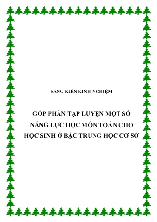 SKKN Góp phần tập luyện một số năng lực học môn Toán cho học sinh ở bậc Trung học cơ sở