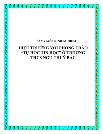 SKKN Hiệu trưởng với phong trào “Tự học Tin học” ở Trường THCS Ngư Thuỷ Bắc