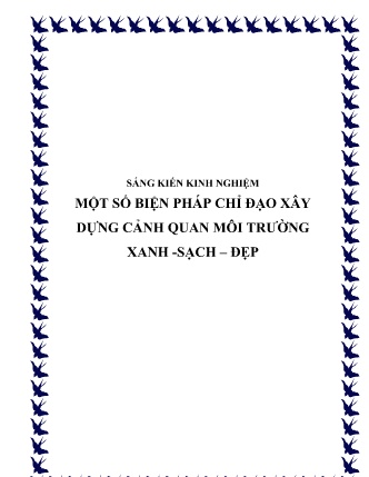 SKKN Một số biện pháp chỉ đạo xây dựng cảnh quan môi trường xanh - sạch - đẹp SKKN Một số biện pháp chỉ đạo xây dựng cảnh quan môi trường xanh - sạch - đẹp
