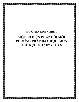 SKKN Một số biện pháp đổi mới phương pháp dạy học môn Thể dục Trường THCS