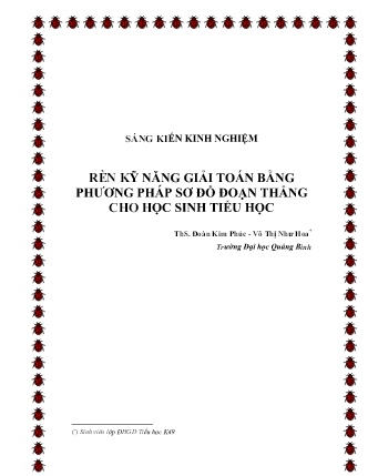 SKKN Rèn kỹ năng giải toán bằng phương pháp sơ đồ đoạn thẳng cho học sinh Tiểu học