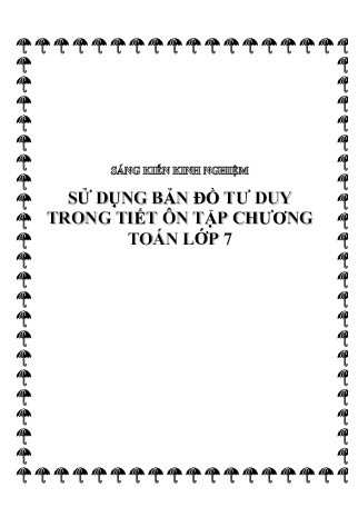 SKKN Sử dụng bản đồ tư duy trong tiết ôn tập chương Toán Lớp 7