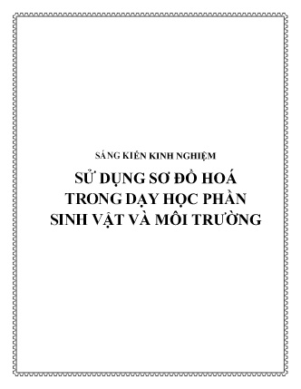 SKKN Sử dụng sơ đồ hoá trong dạy học phần sinh vật và môi trường